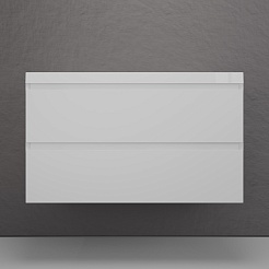 Style Line Тумба с раковиной Манхэттен 100 Plus подвесная эмаль белая матовая – фотография-2